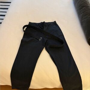 Officine Generale Dark Navy Chinos with matching belt